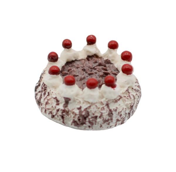 Miniatur – Schwarzwälder Kirschtorte - Torte - Puppenstuben-Zubehör - Zubehör, Ausstattung und Dekoelemente- Miniatur - Maßstab 1:12 - für Puppenstube - Puppenhaus Puppenküche - Torten Kuchen - Geburtstagskuchen – Miniatur Dekoration – Bastelartikel - Min