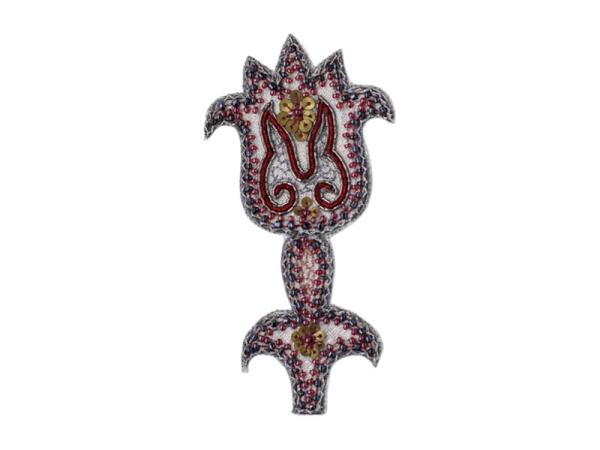 Applikation Ornament, Perlen, Borte, Applikation, Nähzubehör, Hochzeit, Bastelartikel