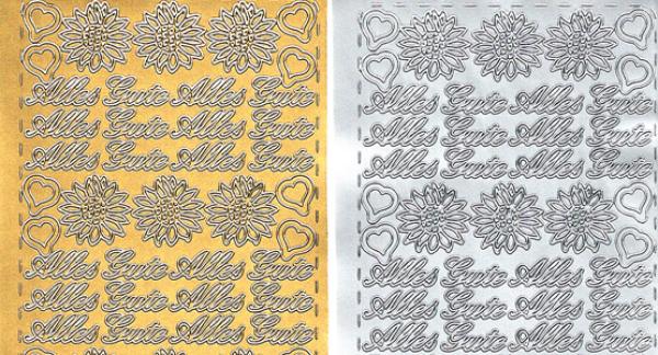 Konturensticker Schriftzug, Bastelsticker Schriftzug, Stickerbogen Schriftzug, Bastelsticker, Klebe Sticker, Konturen–Sticker, Ziersticker, Klebesticker, Foliensticker, Aufkleber, Bastelzubehör