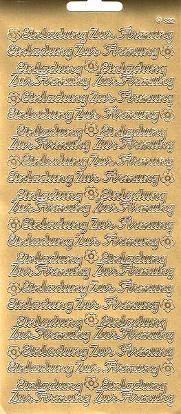 Konturensticker, Stickerbogen Schrifzug Einladung zur Firmung, Klebe Sticker Konturen –Einladung zur Firmung, Konturensticker, Sticker-Einladung zur Firmung, Klebesticker, Foliensticker, Aufkleber, Bastelzubehör