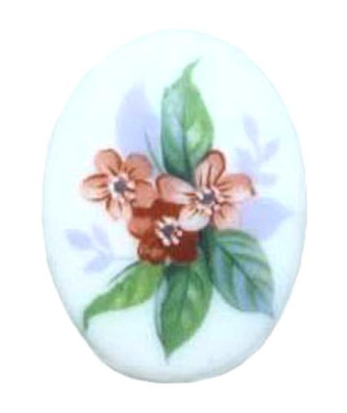 Cabochon, Oval, Wiesenblume, Motivcabochon, Gemme, Kamee, Bastelartikel, Modeschmuck