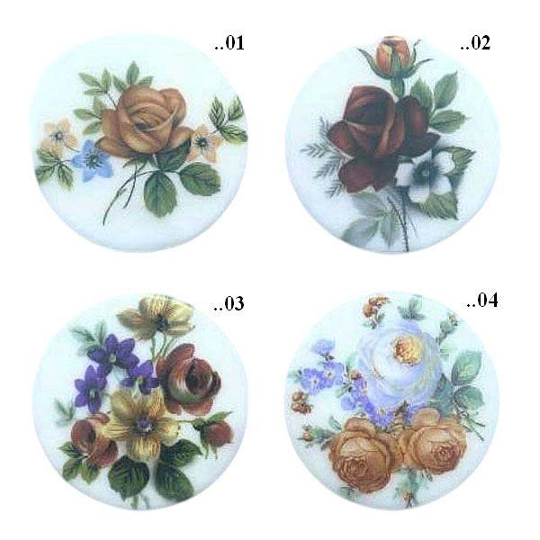 Cabochon, Glas, Rund, Motive, Rosen, Glascabochon, Motivcabochon, Bastelartikel, Vintage Mode Schmuck Herstellung