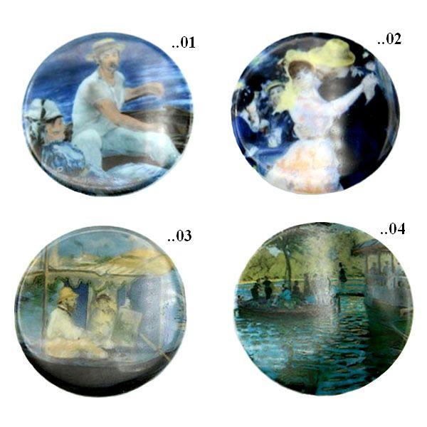 Cabochon, Glas, Rund, Motive, Sommer, Glascabochon, Motivcabochon, Bastelartikel, Vintage Mode Schmuck Herstellung