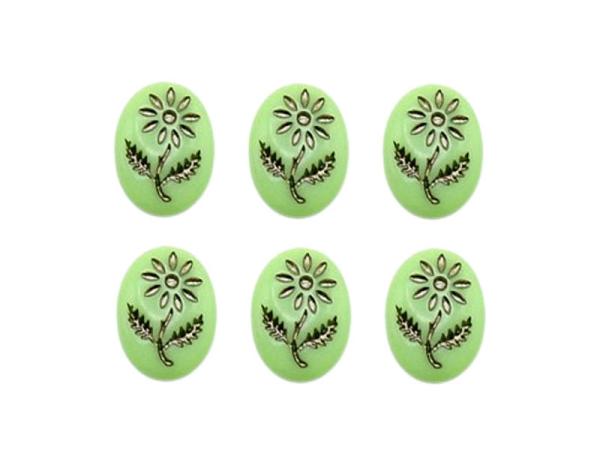 Cabochon, Motiv, Blume, Motivcabochon, Glas Cabochon,Bastelartikel, Retro Schmuck Herstellung