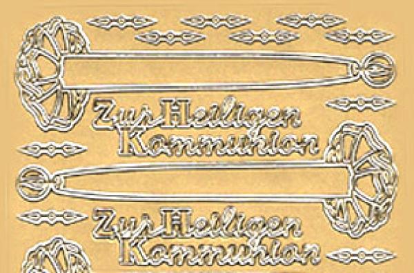 Konturensticker, Kommunion-Sticker, Stickerbogen "Kommunion", Klebesticker, Konfirmation, Konturensticker, Sticker, Stickerbogen, Klebesticker, Foliensticker, Bastelzubehör