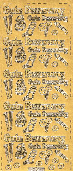 Konturensticker "Gute Besserung" Bastelsticker Schriftzug, Stickerbogen Schriftzug, Bastelsticker, Klebe Sticker, Konturen–Sticker, Ziersticker, Klebesticker, Foliensticker, Aufkleber, Bastelzubehör