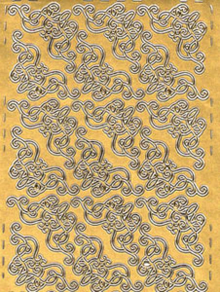 Konturensticker "Zierornamente" Farbe gold, 1 Blatt