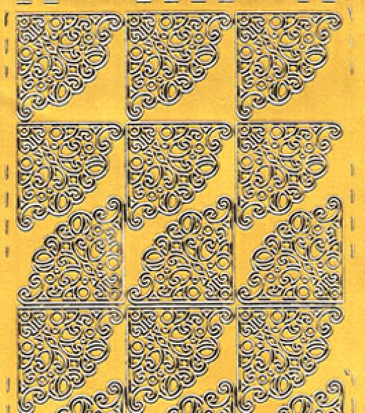 Konturensticker Bordüren, Stickerbogen Eckeelemente, Klebe Sticker, Konturen–Sticker, Ziersticker, Klebesticker, Foliensticker, Aufkleber, Bastelzubehör