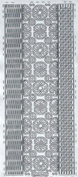 Konturensticker Ornamente, Bordüren, Stickerbogen Eckelemente, Klebe Sticker, Konturen–Sticker, Ziersticker, Klebesticker, Foliensticker, Aufkleber, Bastelzubehör