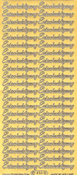 Konturensticker Schriftzug "Entschuldigung" Bastelsticker, Stickerbogen Schriftzug, Bastelsticker, Klebe Sticker, Konturen–Sticker, Ziersticker, Klebesticker, Foliensticker, Aufkleber, Bastelzubehör