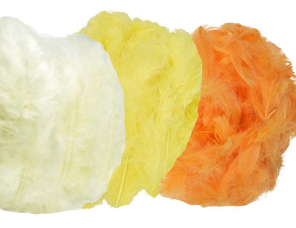 Bastelfedern, Marabufedern, Naturmaterial, Bastelmaterial