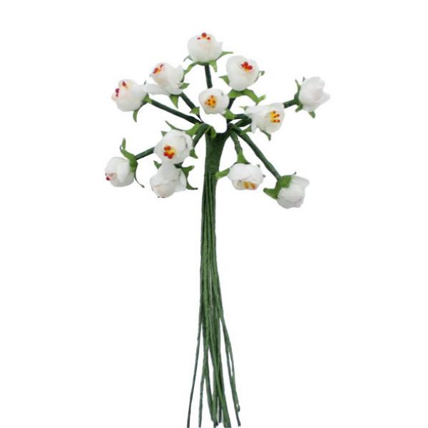 Erdbeerblüten, Kunstblume, Seidenblumen, Bastelbedarf, Bastelmaterial, Floristikdekoration