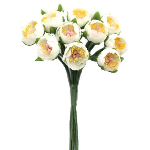 Marillen Knospen, Seidenblume, Kunstblume, Floristik