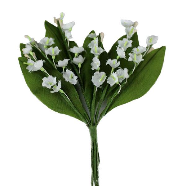 Maiglöckchen Kunstblume, Seidenblumen, Bastelbedarf, Bastelartikel, Deko, Floristikbedarf