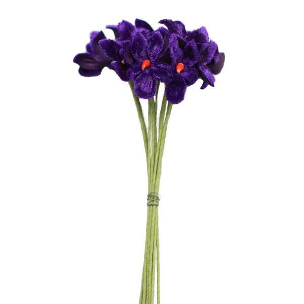 Veilchen, Deko Veilchenblüte, Künstliche Veilchen, Kunstblumen, Fruehling, Frühlingsblüten, Seidenblumen, Kunstblumen, Floristik, Bastelmaterial, Bastelbedarf  