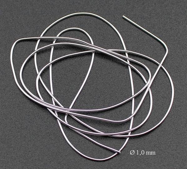Bouillondraht versilbert,  Bouillondraht, Effektdraht, Basteldraht, Wickeldraht