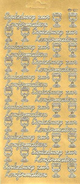 Konfirmation-Sticker, Stickerbogen Schrifzug Einladung zur Konfirmation, Klebe Sticker Konturen –Einladung zurKonfirmation, Konturensticker, Sticker-Einladung zur Konfirmation, Klebesticker, Foliensticker, Aufkleber, Bastelzubehör