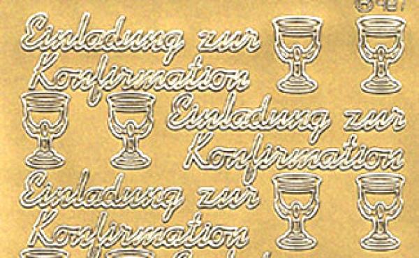 Konturensticker, Kommunion-Sticker, Stickerbogen "Kommunion", Klebesticker, Konfirmation, Konturensticker, Sticker, Stickerbogen, Klebesticker, Foliensticker, Bastelzubehör
