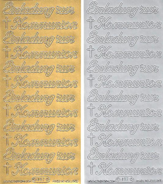 Konturensticker, Kommunion-Sticker, Stickerbogen "Kommunion", Klebesticker, Konfirmation, Konturensticker, Sticker, Stickerbogen, Klebesticker, Foliensticker, Bastelzubehör
