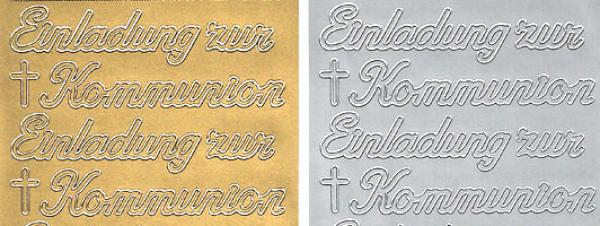 Konturensticker, Kommunion-Sticker, Stickerbogen "Kommunion", Klebesticker, Konfirmation, Konturensticker, Sticker, Stickerbogen, Klebesticker, Foliensticker, Bastelzubehör