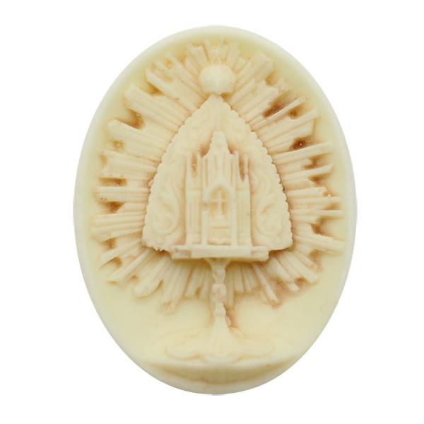 Monstranz, Wachsmedaillon, Wachsornament
