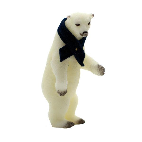 Deko Eisbär, Wachs, Tierfigur, Miniatur Eisbär