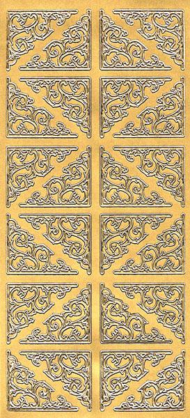 Konturensticker Eckelemente, Bordüren, Stickerbogen Eckeelemente, Klebe Sticker, Konturen–Sticker, Ziersticker, Klebesticker, Foliensticker, Aufkleber, Bastelzubehör