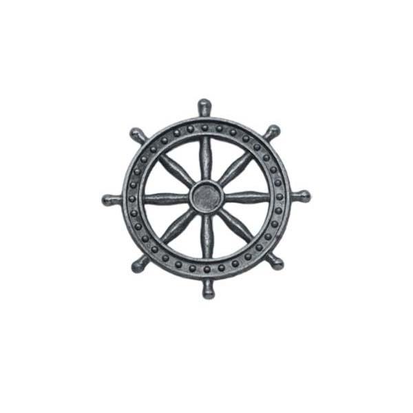 Metallzierteil Ruderrad, Metallzierteil,  Metallornament, Metall Ornament, Metall Zierteil, Besatzteil, Deko Metallornament, Bastelmaterial
