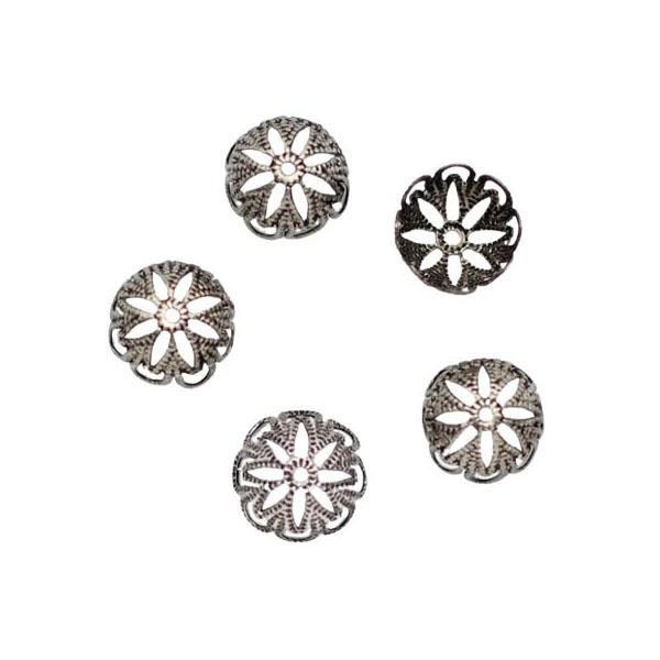 Perlkappen, Endkappen, Schmuckkappen, Perlenkappen, Perlenkappel, Zierkappeln, Perlen-Zubehoer, Bastelartikel