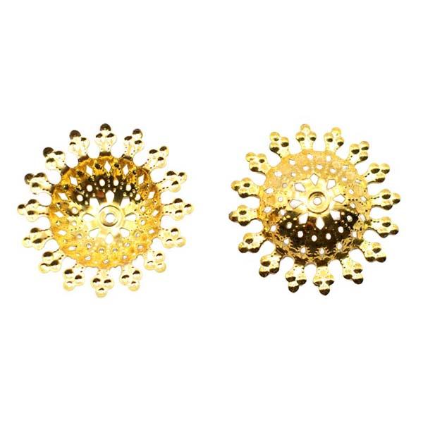 Metallornament, Rosette, Metall Zierteil, Besatzteil, Deko Metallornament, Bastelmaterial