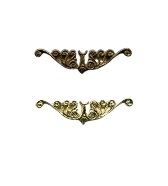 Metallzierteil,  Metallornament, Metall Ornament, Metall Zierteil, Besatzteil, Deko Metallornament, Bastelmaterial