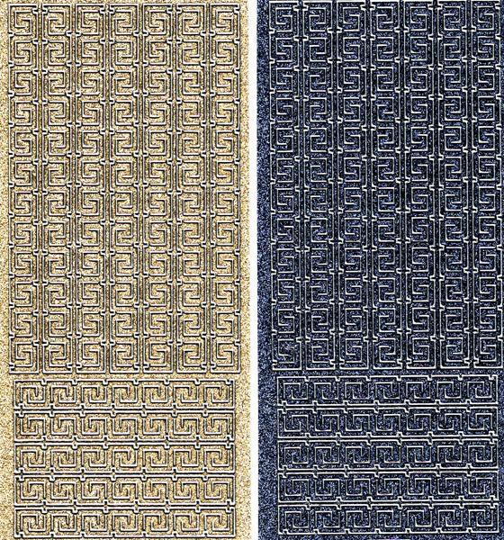 Konturensticker Bordüren, Stickerbogen Eckeelemente, Klebe Sticker, Konturen–Sticker, Ziersticker, Klebesticker, Foliensticker, Aufkleber, Bastelzubehör