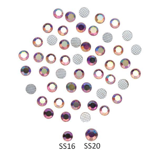 Strasssteine, Strass-Steine, Hot Fix, zartrosa/irisierend, Glitzersteine, Schmucksteine, Bastelsteine