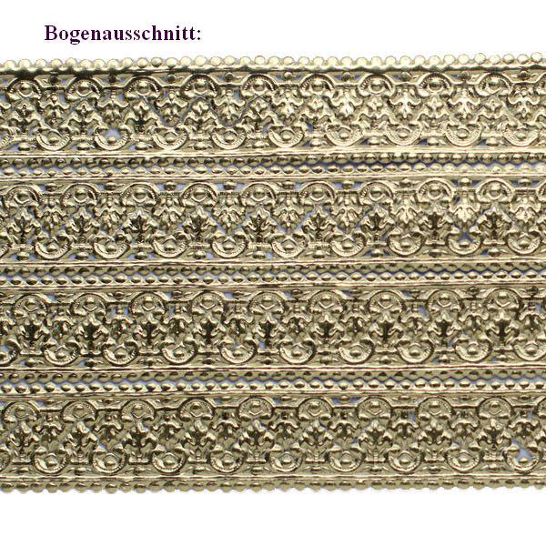 Lilienborte geprägt, Muschelborte, Bordüre, Dresdner Pappen, Dresdner Pappe, Prägeartikel, Bastelartikel, Bastelmaterial