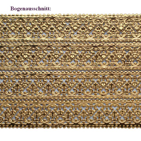 Lilienborte geprägt, Muschelborte, Bordüre, Dresdner Pappen, Dresdner Pappe, Prägeartikel, Bastelartikel, Bastelmaterial