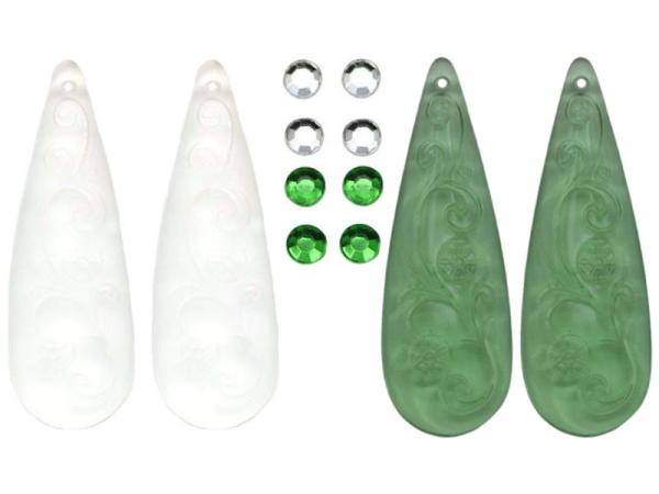 Deko Anhänger, Tropfen Mix, Christbaumschmuck, Federbäumchen Zubehör, Weihnachtsdeko, Glas Anhänger, Bastelartikel