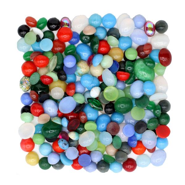 Muggelsteine Mix, Cabochons Oval, Cabochon, Glasnuggets, Schmucksteine, Bastelartikel, Bastelzubehör, Bastelmaterial