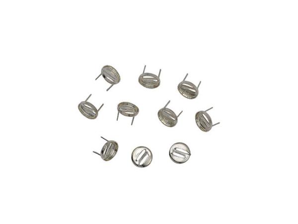 Splintfassung rund mit Rand, Splintfassung für Strasssteine, Steinfassung, Stein-Fassungen, Strasssteinfassungen, Barockkessel-Fassung, Fassung, Besatzartikel, Strass Ziernieten, Splintnieten, Nieten, Bastelartikel, Modeschmuckfassung, Textilverzierung, B