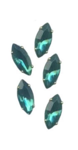 Schmuckstein Navette gefasst, Acryl Strasssteine, Aufnähsteine, Glitzerstein, Bastelsteine, Strasssteine, Strass-Steine zum Aufnähen