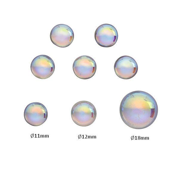 Muggelsteine Rund, Cabochon, Glasnuggets, Glassteine, Cabochons, Glas Dekosteine, Bastelsteine, Bastelzubehör