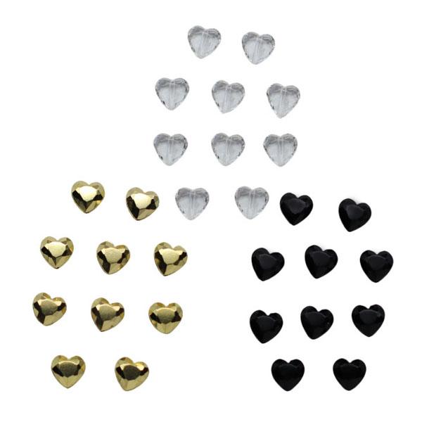 Herz Perlen, Acrylperlen, Glasperlen