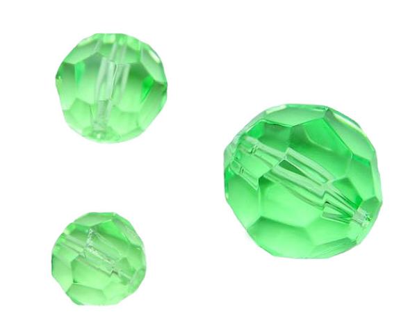 Acrylglasperlen rund oval facettiert