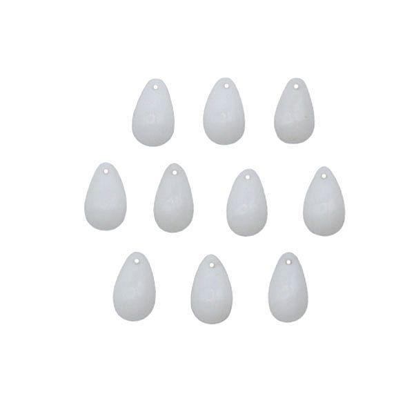Bastelperlen Tropfen weiss