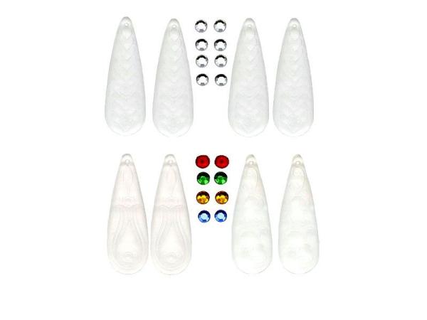 Deko Anhänger, Tropfen Mix, Christbaumschmuck, Weihnachtsdeko, Glas Anhänger, Bastelartikel