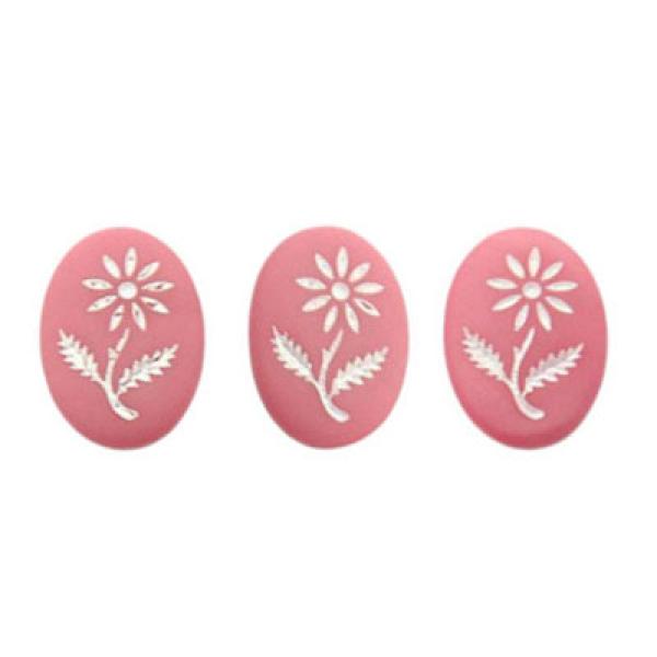Cabochon, Motiv, Blume, Motivcabochon, Glas Cabochon,Bastelartikel, Retro Schmuck Herstellung