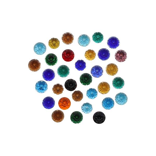 Strasssteine, Glassteine farbig, Schmucksteine, Bastelmaterial