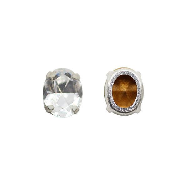 Strasssteine Swarovski, Oval, gefasst, Strass-Steine, Glitzersteine, Schmucksteine, Bastelsteine