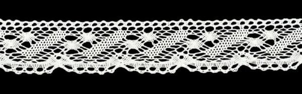 Spitzenborte, Farbe weiss, 5 mm, 1 m