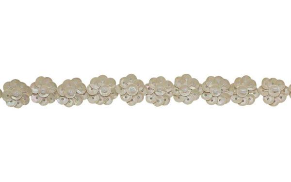 Pailettenborte, Wachsperlenborte, Perlenborte weiss, Strassband, Perlenband, Perlenlitze, Borte, Band, Spitze, Strasskette, Brokatborten, Brokat Webband, Borten, Fransenborten, Pailettenborten, Perlenborten, Strasssteinborten, Spitzenborten, Nähzubehör, B