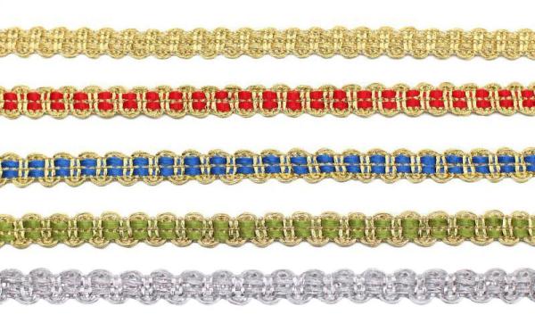 Brokatborten, Farbige Borte, Posamentenborten, Lurexborte, Bastelartikel